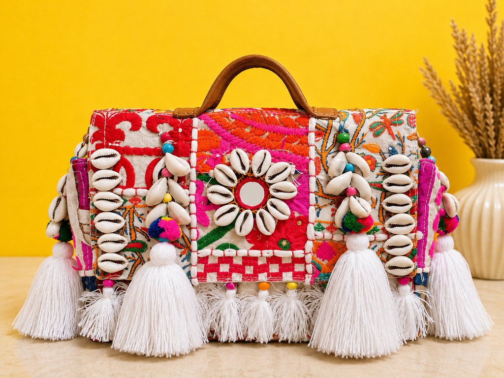 Handmade Embroidered Shoulder Bag