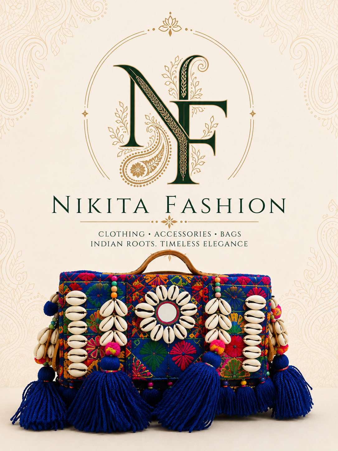 Handmade Embroidered Shoulder Bag