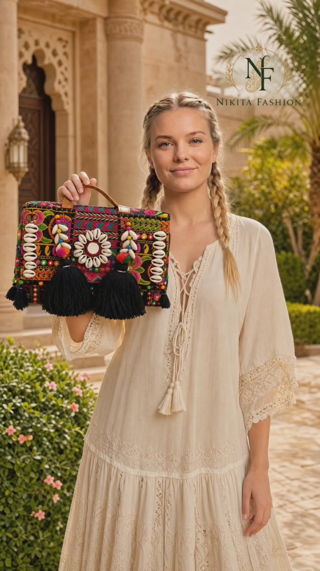Handmade Embroidered Shoulder Bag